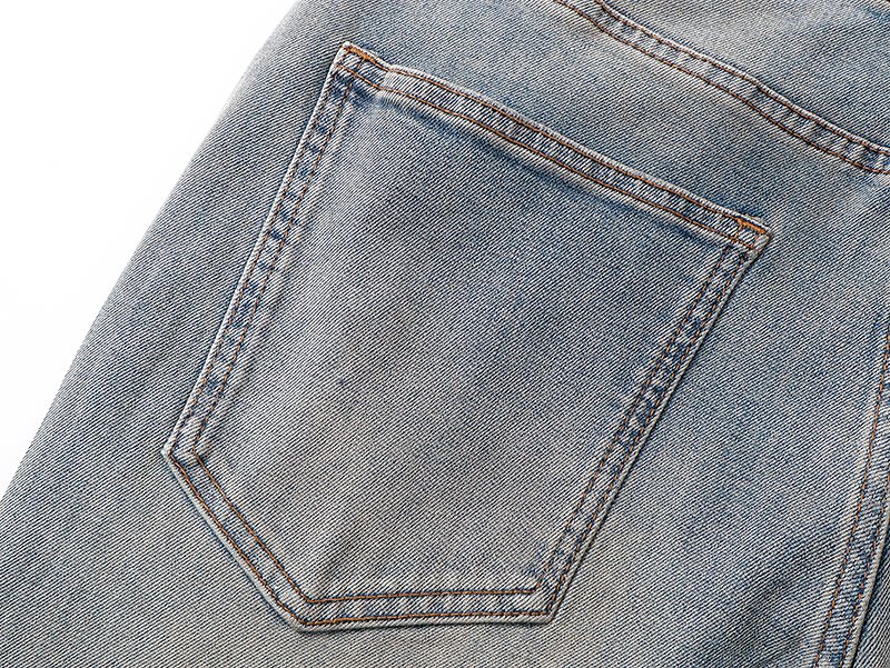 VALABASAS Light Blue Rhinestone Flared Jeans ¡ª detail