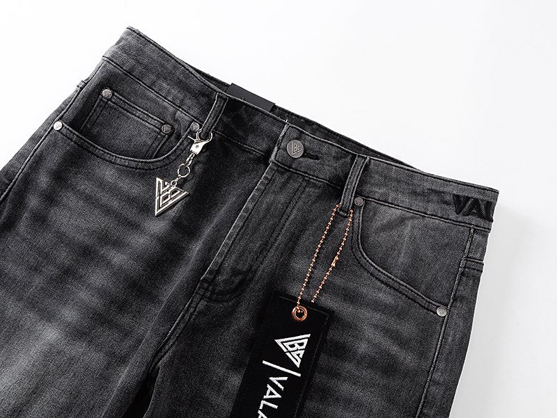 VALABASAS Washed Black Logo Graphic Bootcut Jeans ¡ª detail