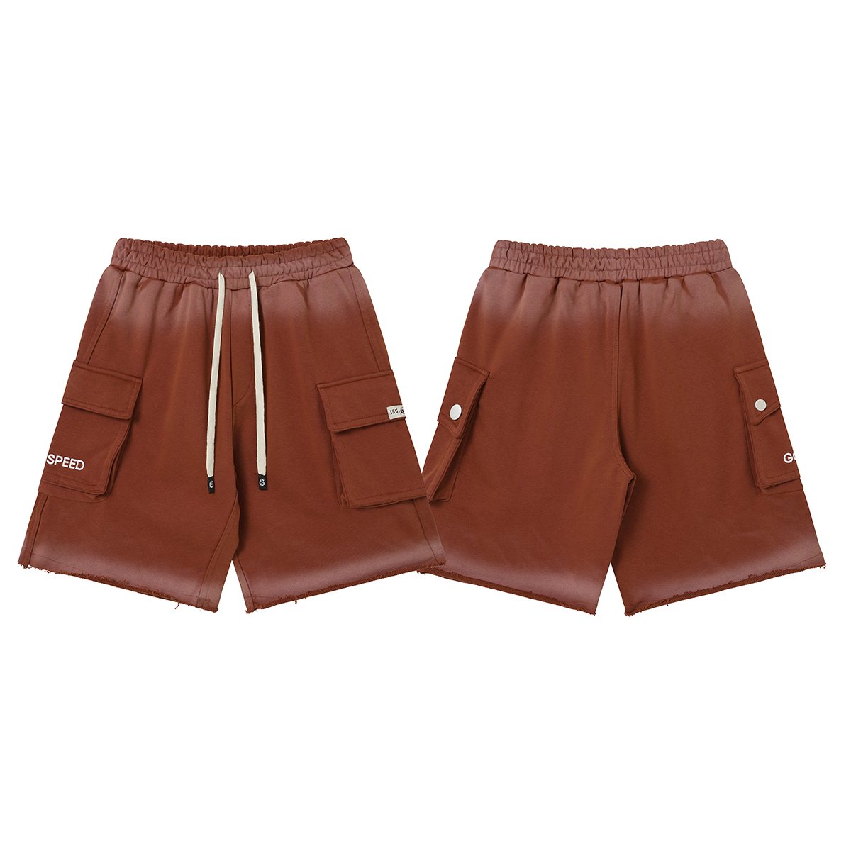Godspeed Embroidered Cargo Sweat Shorts ¡ª front
