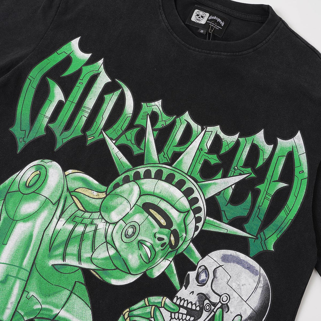 Godspeed Robot Skull Graphic T-Shirt ¡ª detail