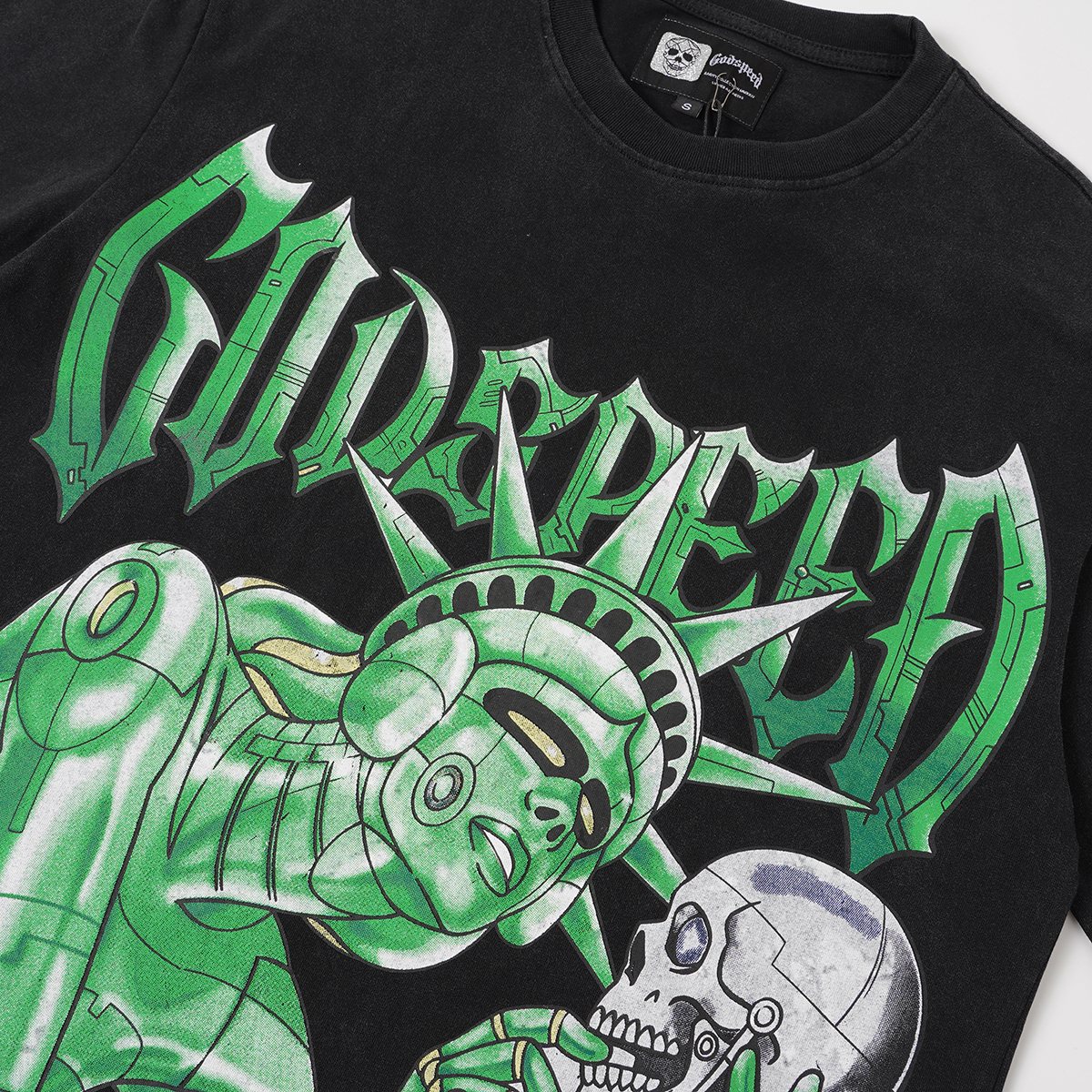 Godspeed Robot Skull Graphic T-Shirt ¡ª detail