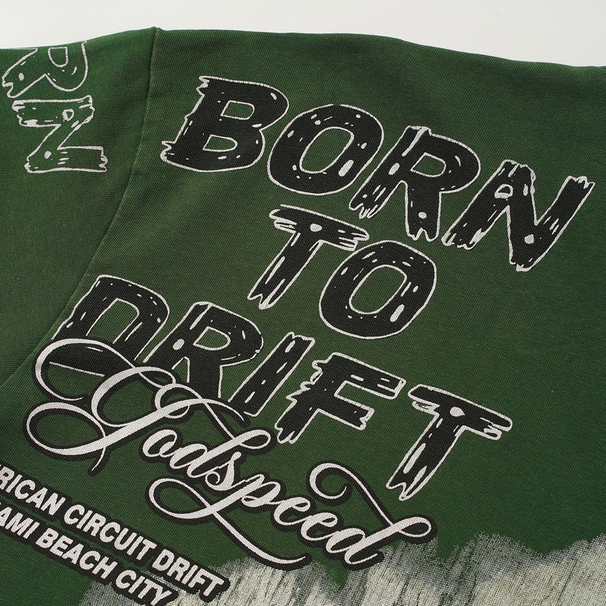 Godspeed Born to Drift Racing Graphic T-Shirt ¡ª detail