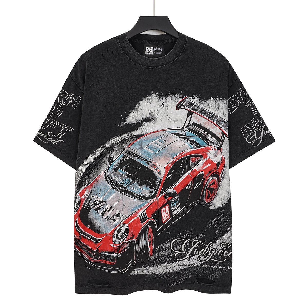 Godspeed Born to Drift Racing Graphic T-Shirt ¡ª front