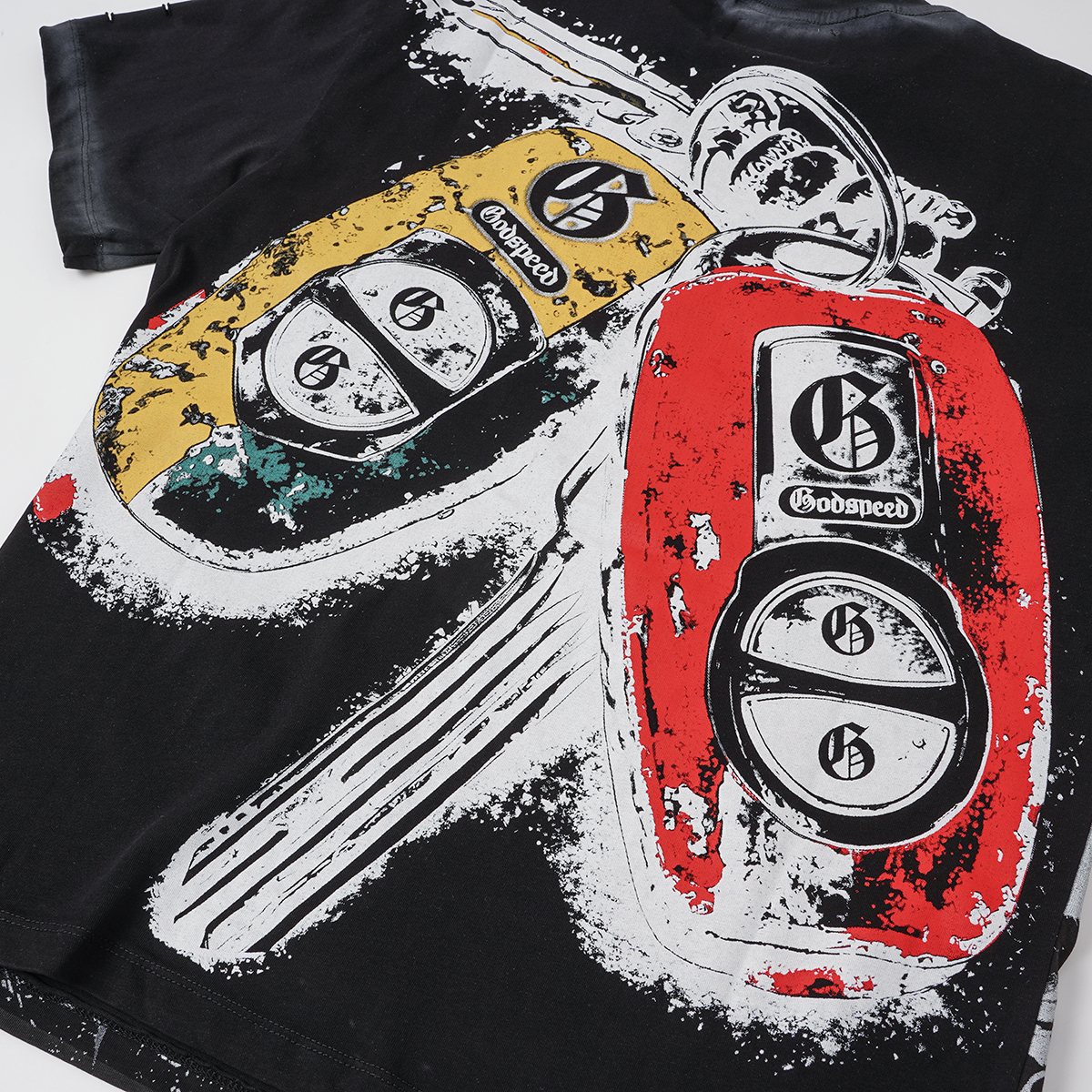 Godspeed Washed Car & Key Graphic Short-Sleeve T-Shirt ¡ª detail