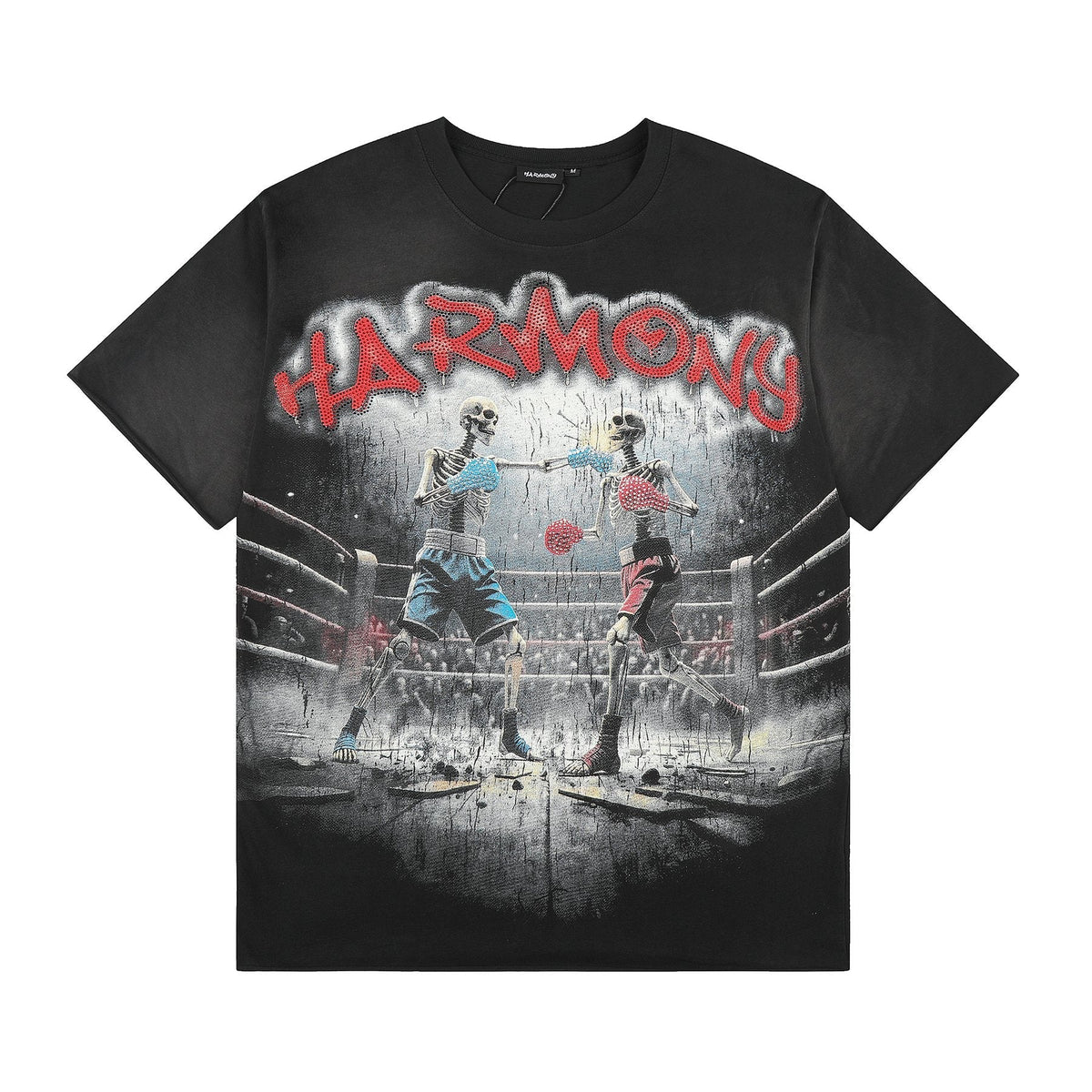 HARMONY Boxing Skeleton Graphic T-Shirt ¡ª front