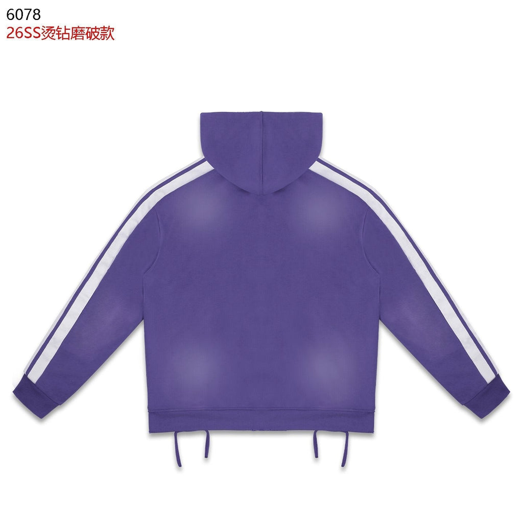 Rough Play Studded Stripe Full-Zip Hoodie ¡ª back
