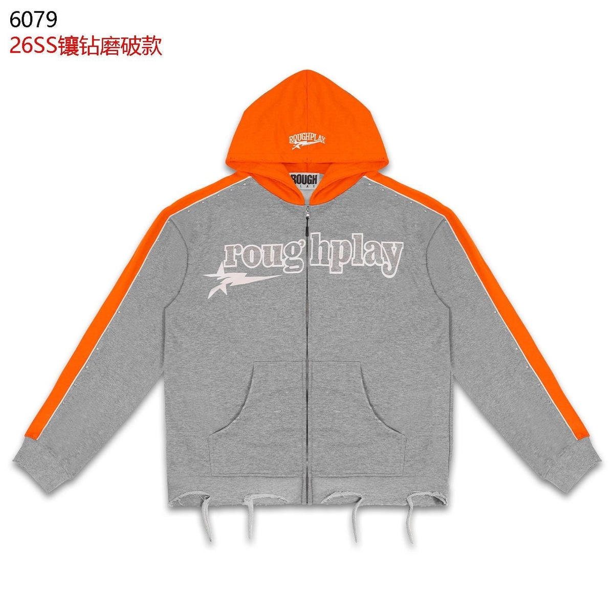 Rough Play Lightning Colorblock Zip Hoodie ¡ª front