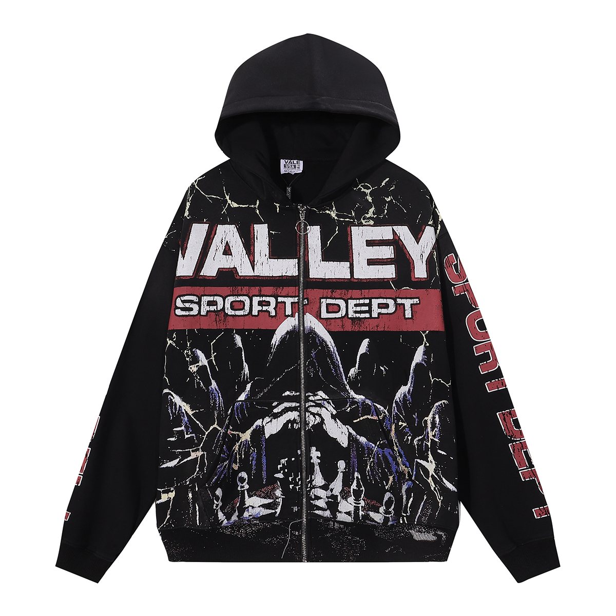 VALE USA Sport Dept Chess Graphic Zip Hoodie ¡ª hero