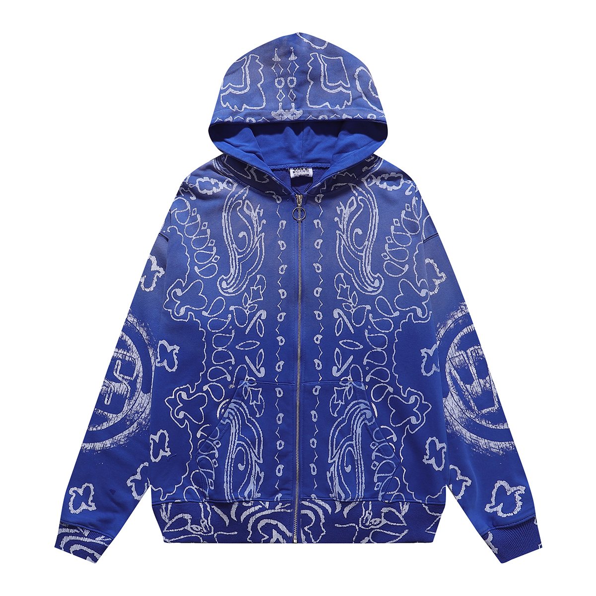 VALE USA Paisley Print Zip Hoodie ¡ª front