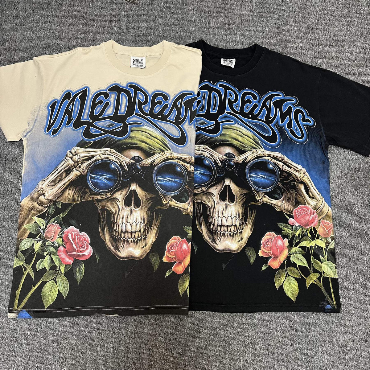 VALE USA Skull & Roses Rhinestone Short-Sleeve T-Shirt ¡ª comparison