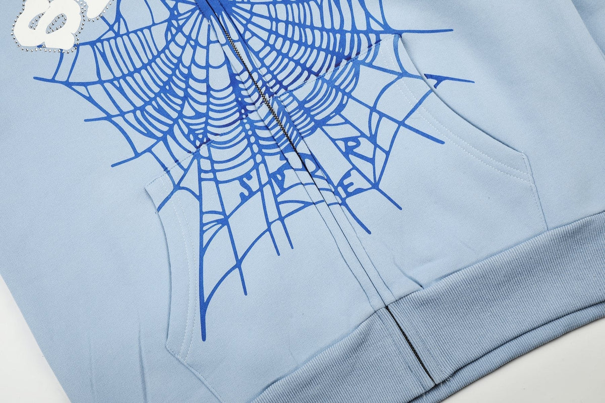 Sp5der Spiderweb Graphic Zip Hoodie ¡ª detail