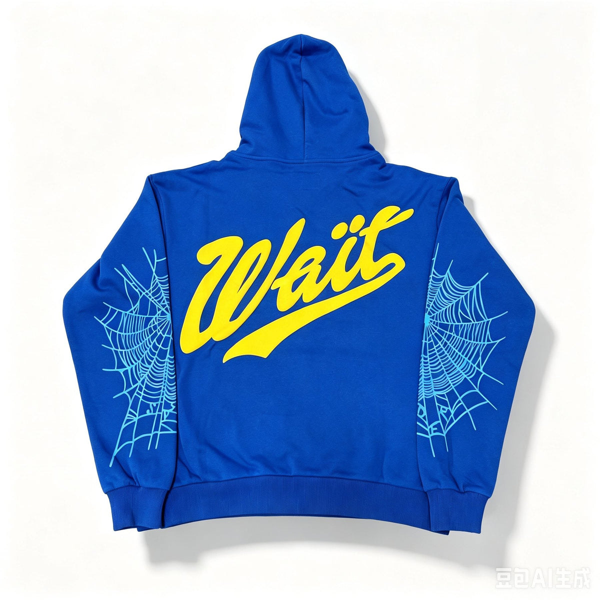 Sp5der Blue Number Graphic Hoodie ¡ª back