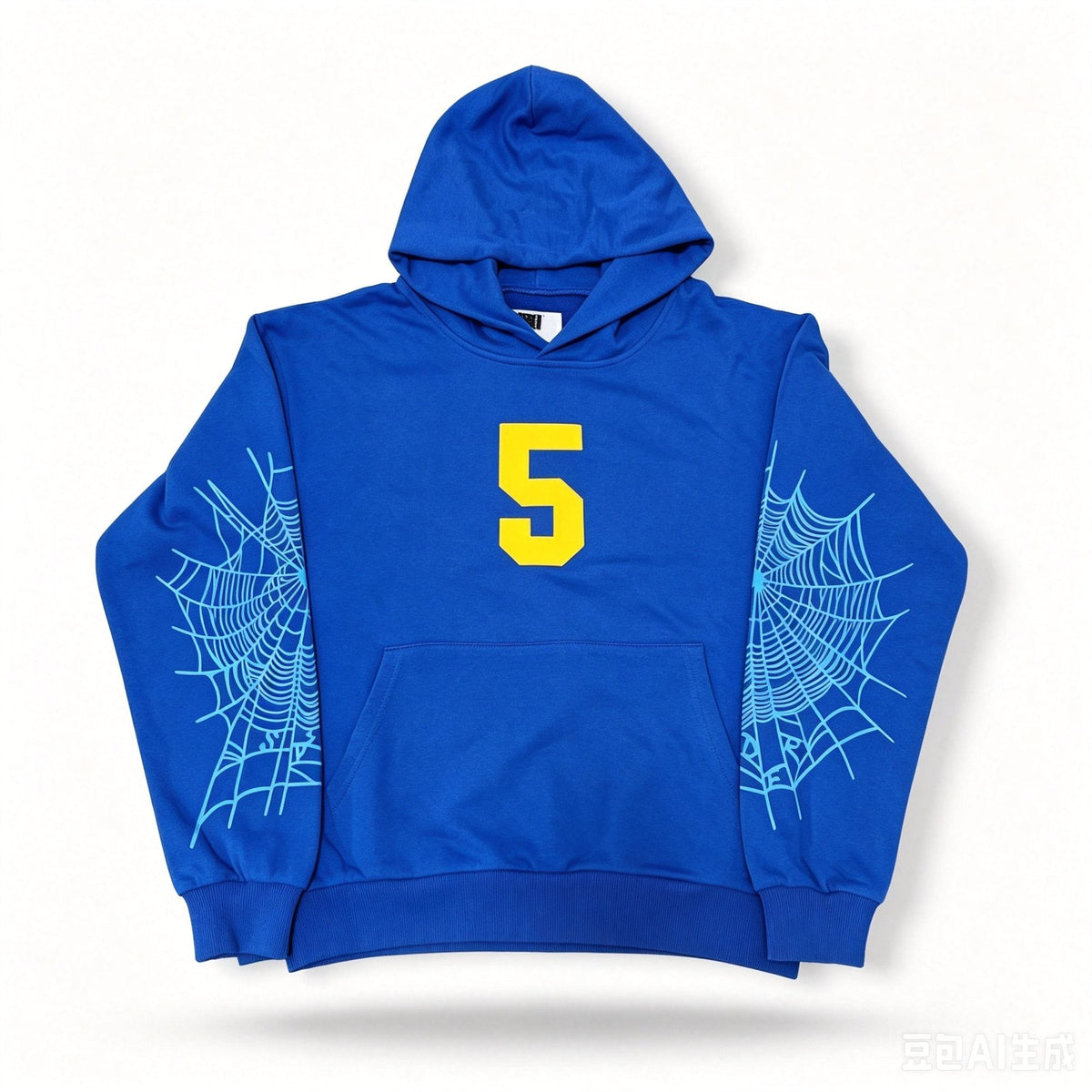 Sp5der Blue Number Graphic Hoodie ¡ª hero