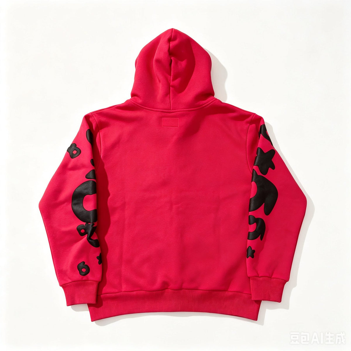 Sp5der Red Graphic Zip Hoodie ¡ª back