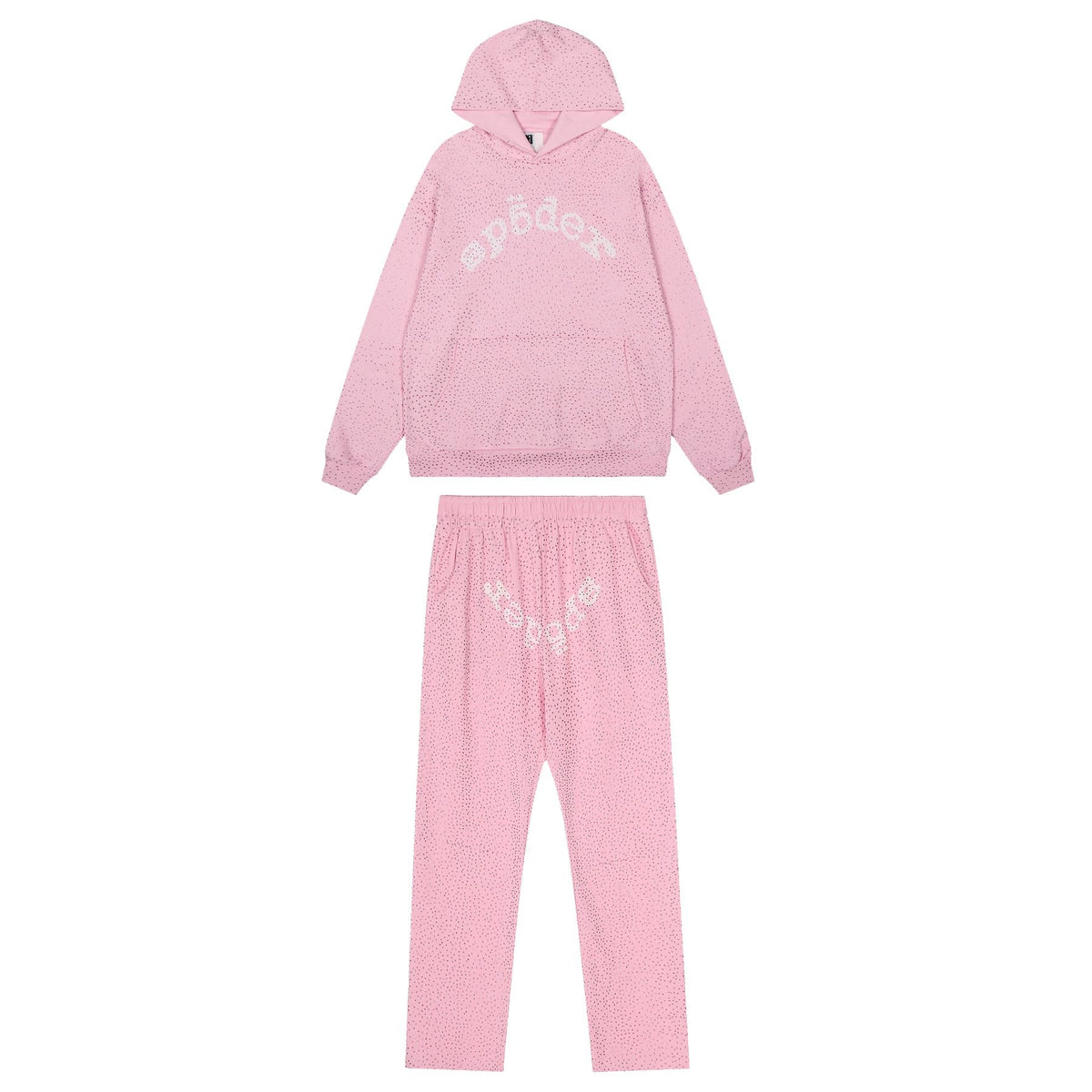 Sp5der Arched Graphic Hoodie & Pants Matching Set ¡ª front
