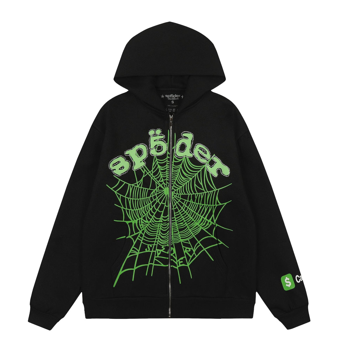 Sp5der Black Spiderweb Zip Hoodie ¡ª hero
