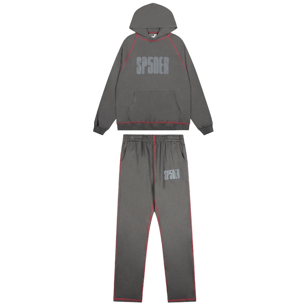 Sp5der Charcoal Gray Hoodie & Sweatpants Matching Set ¡ª hero