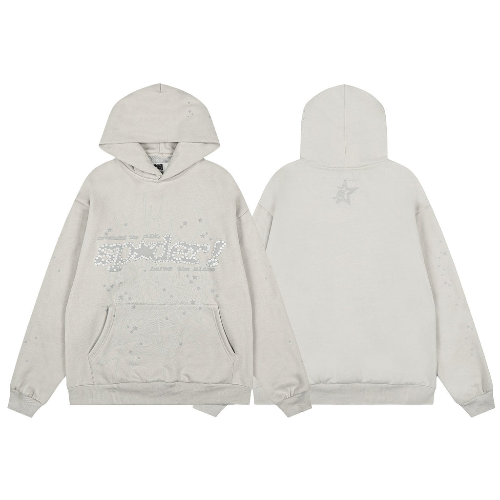 Sp5der Star Graphic Hoodie & Sweatpants Matching Set ¡ª front