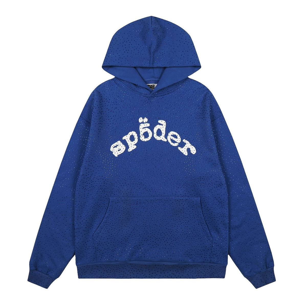 Sp5der Rhinestone Hoodie & Pants Matching Set ¡ª front