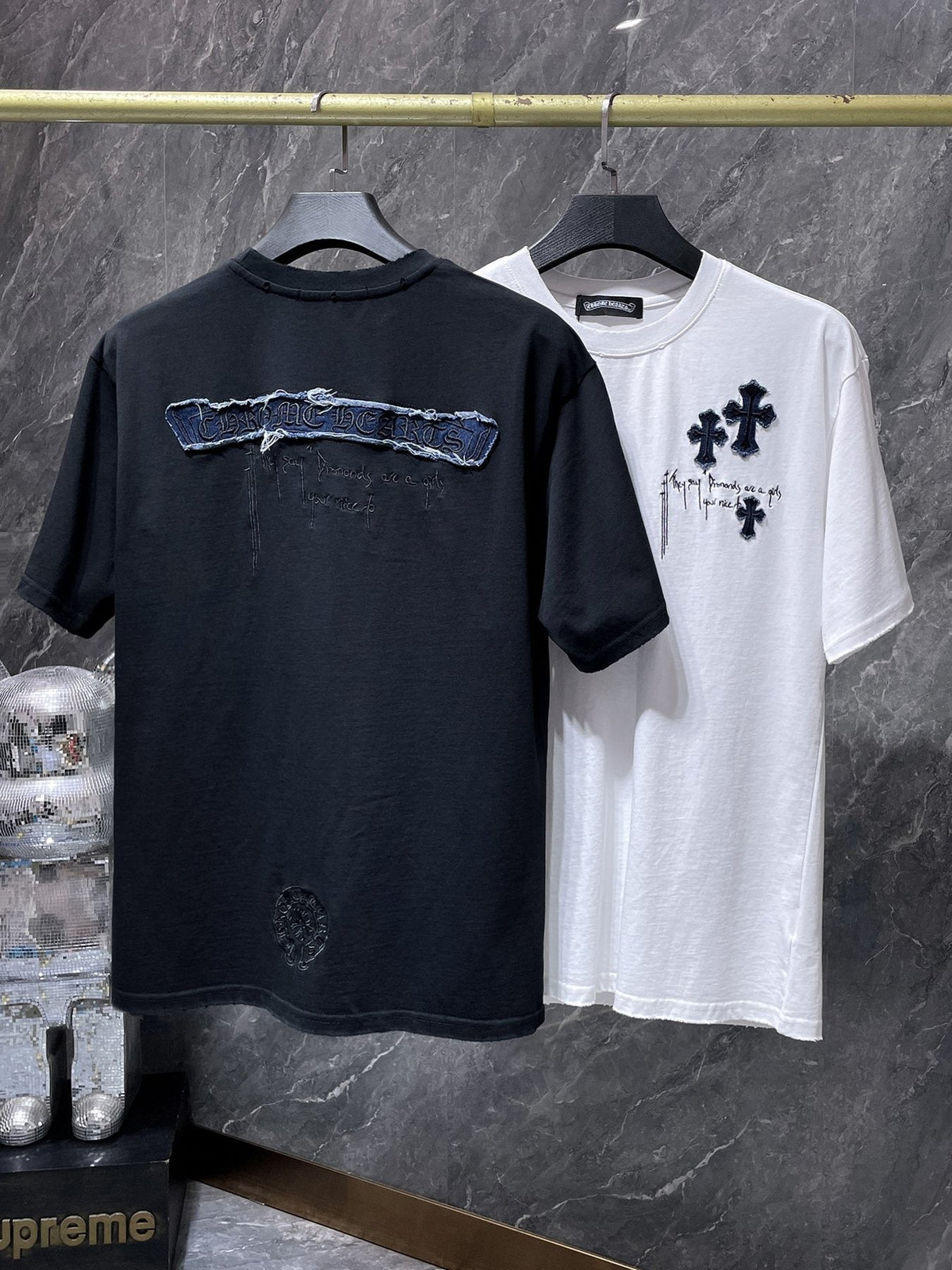Chrome Hearts Cross Patch Graphic T-Shirt ¡ª comparison