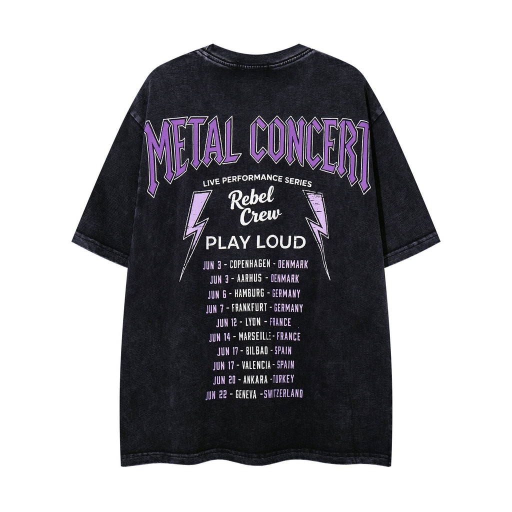 MAJESTIK Washed Rhinestone Graphic T-Shirt ¡ª back
