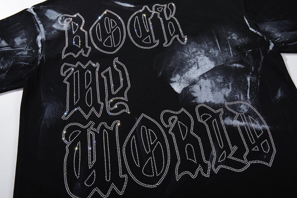 BKYS Revival Rhinestone Portrait Graphic T-Shirt ¡ª detail