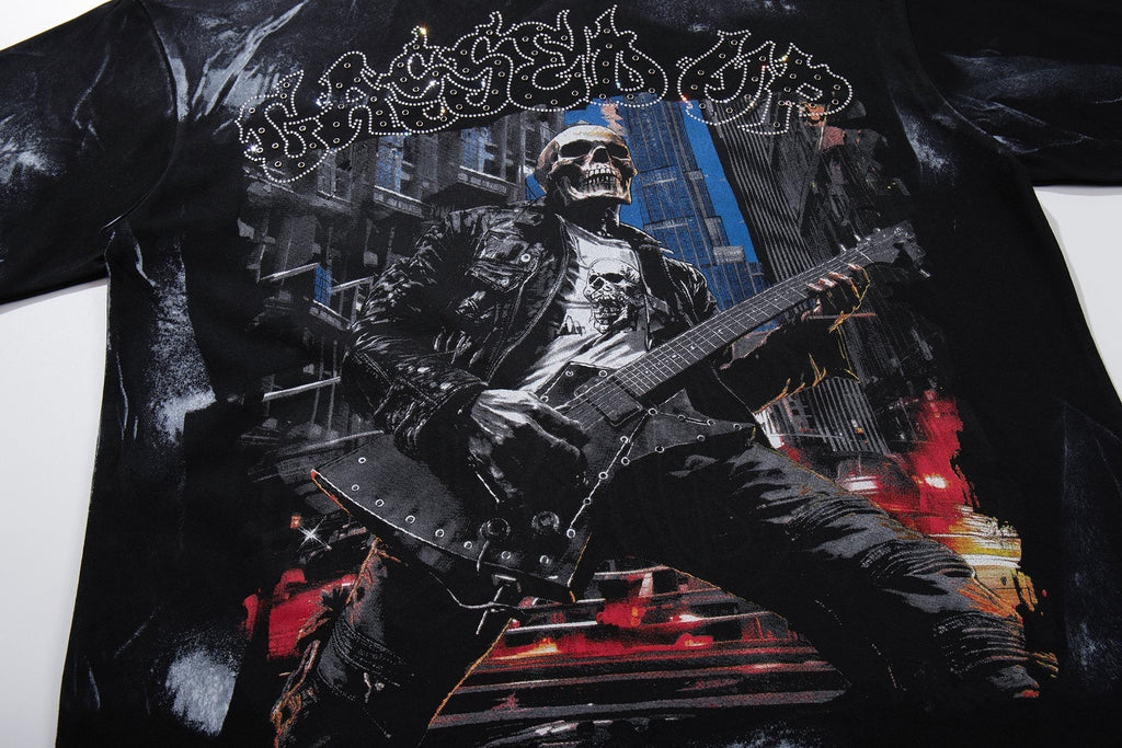 BKYS Revival Rhinestone Portrait Graphic T-Shirt ¡ª detail