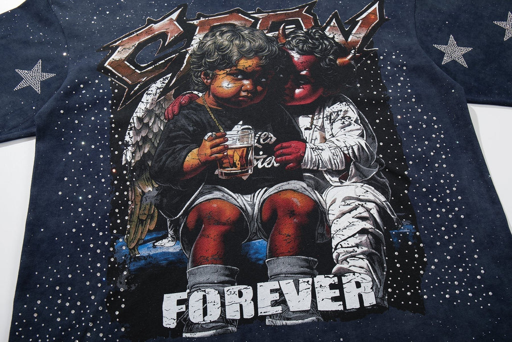 BKYS Revival Distressed Portrait Graphic T-Shirt ¡ª detail