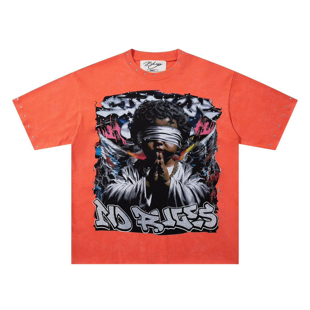BKYS Revival Rhinestone Portrait Graphic T-Shirt ¡ª front