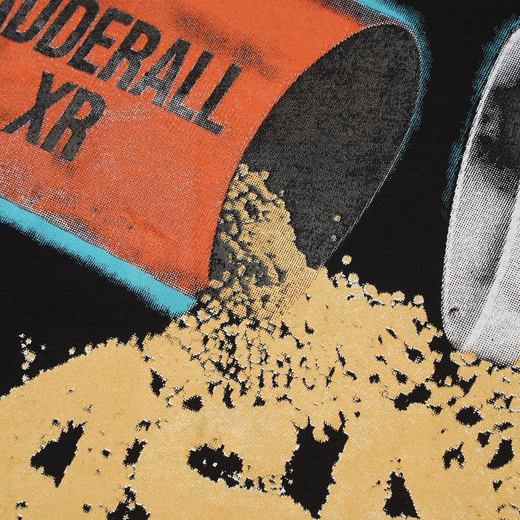 ASAALL Black Distressed Graphic T-Shirt ¡ª detail