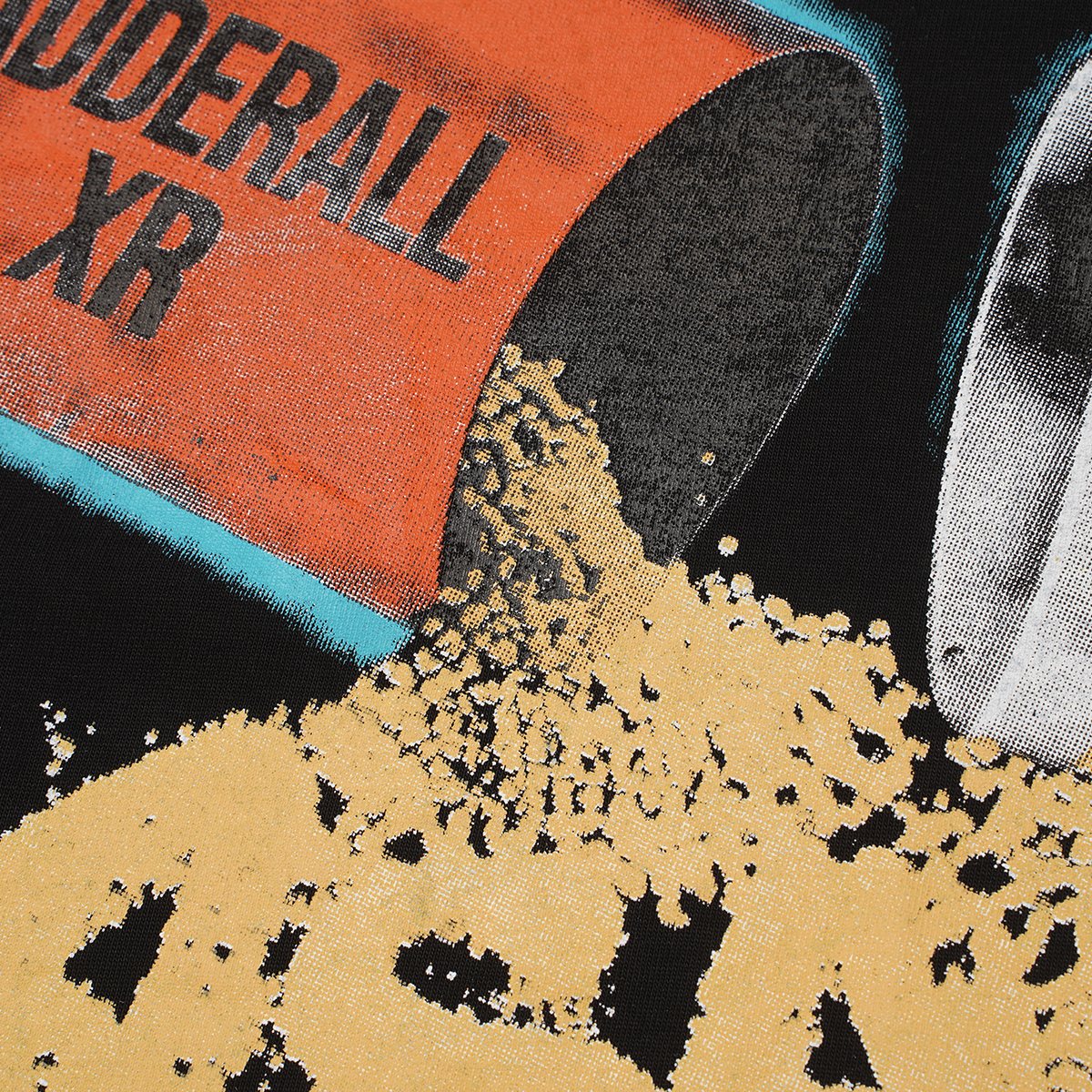 ASAALL Black Distressed Graphic T-Shirt ¡ª detail