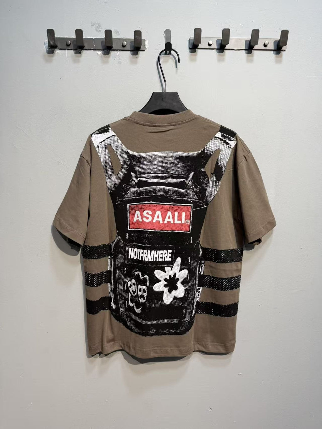ASAALL Striped Panel Graphic Short-Sleeve T-Shirt ¡ª back
