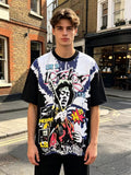 ASAALL Contrast-Sleeve Tie-Dye Accent Graphic T-Shirt ¡ª hero
