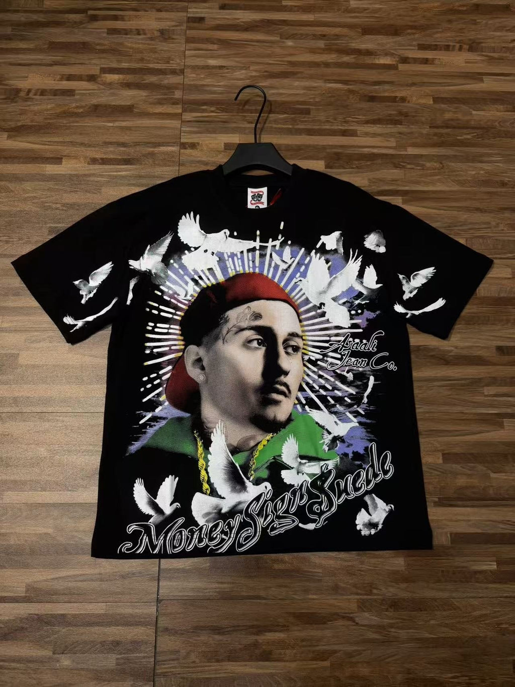 ASAALL Portrait and Dove Graphic Short-Sleeve T-Shirt ¡ª front