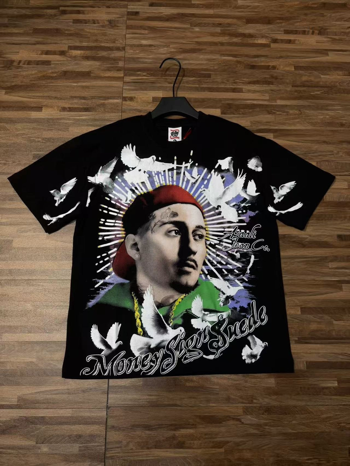 ASAALL Portrait and Dove Graphic Short-Sleeve T-Shirt ¡ª front