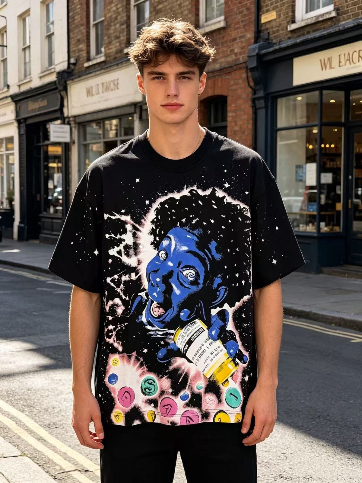 ASAALL Space Astronaut Graphic Short-Sleeve T-Shirt ¡ª hero