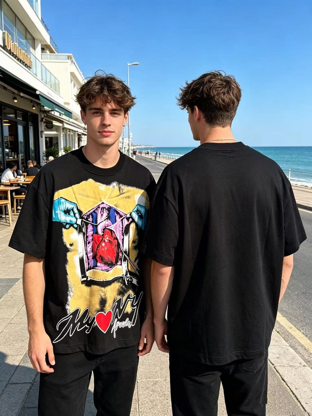 ASAALL Heart Graphic Short-Sleeve T-Shirt ¡ª context