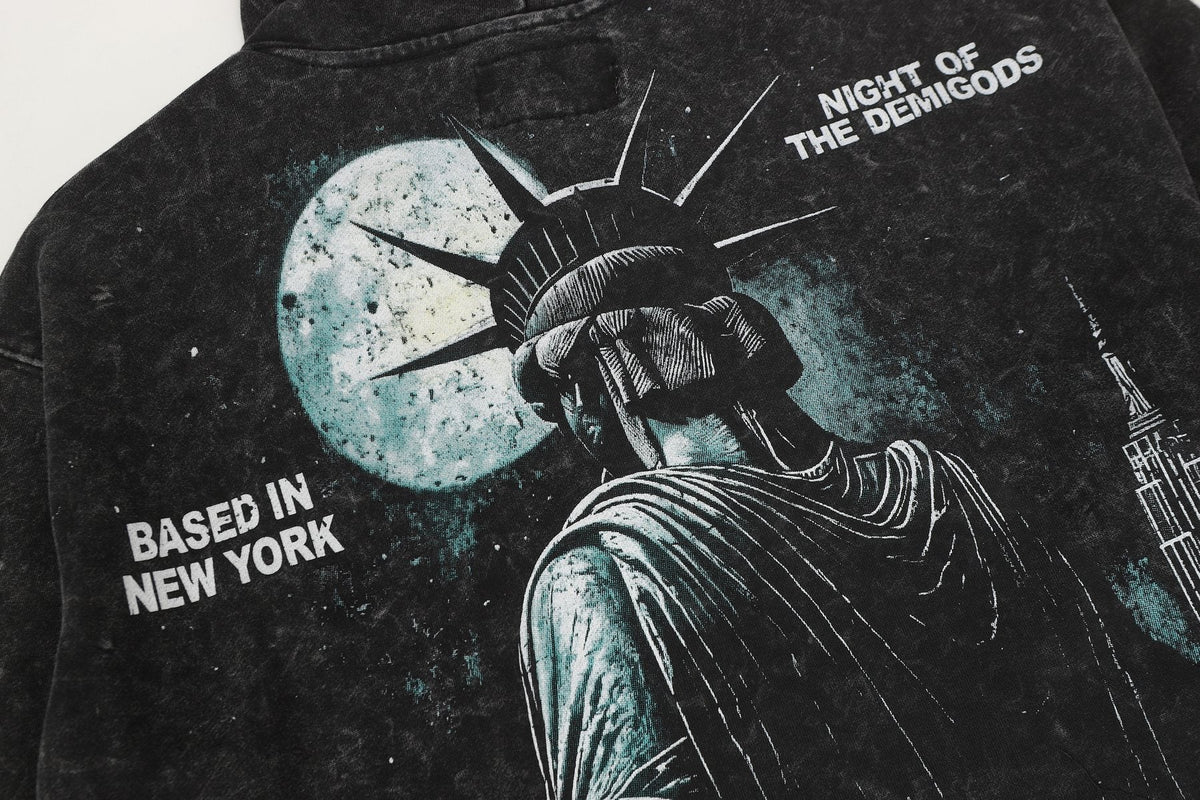 Godspeed Statue of Liberty Graphic Hoodie ¡ª detail