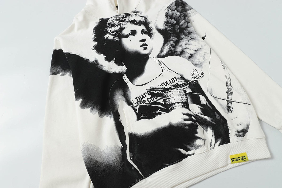 THAT'S A AWFUL LOT OF COUGH SYRUP Angel Graphic Hoodie ¡ª detail