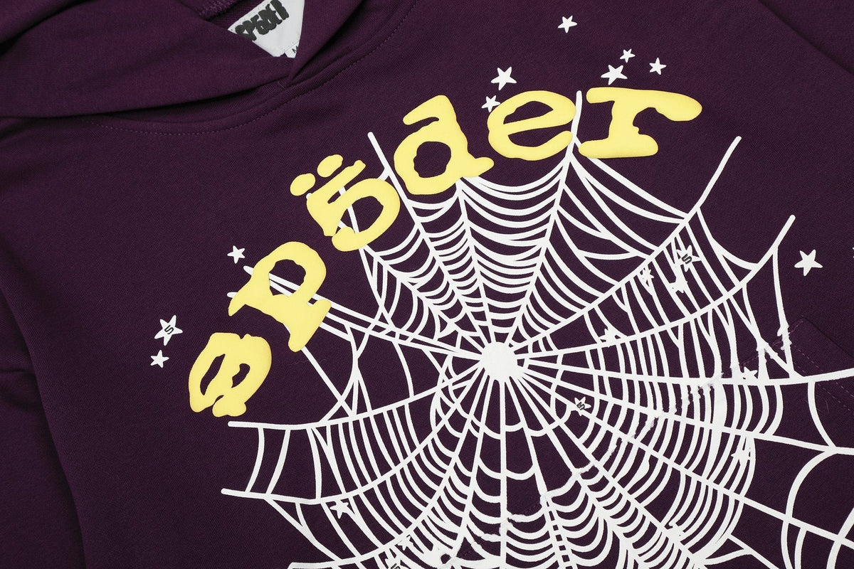 Sp5der Spiderweb Graphic Hoodie & Sweatpants Set ¡ª detail