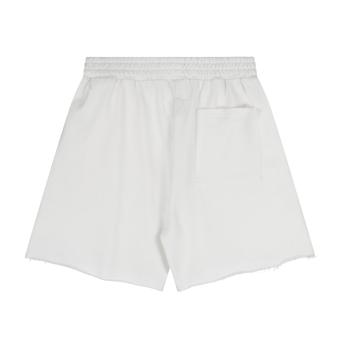 Sp5der Curved Wordmark Raw-Hem Shorts ¡ª back