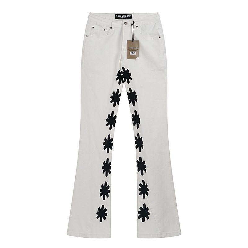 LOSTSHDWS Flower Graphic Flared Jeans ¡ª hero