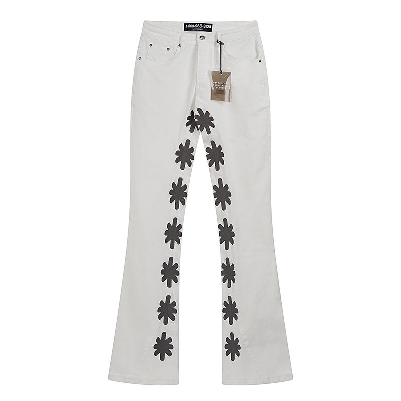 LOSTSHDWS Flower Graphic Flared Jeans ¡ª hero