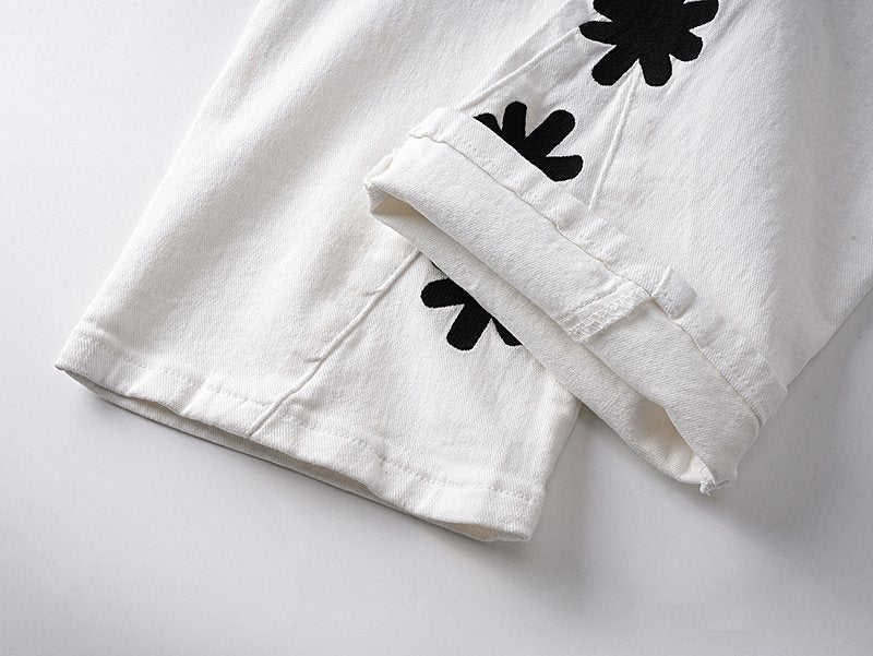 LOSTSHDWS Flower Graphic Flared Jeans ¡ª detail