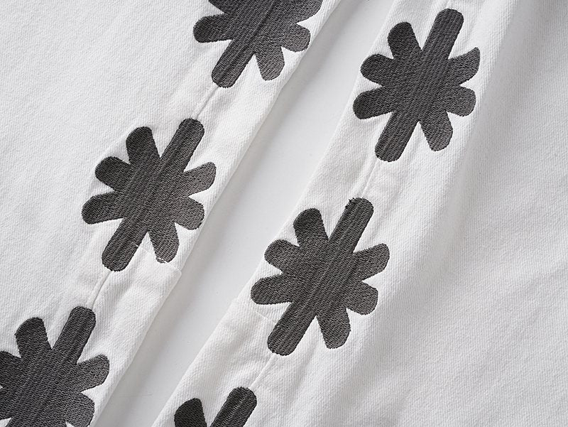 LOSTSHDWS Flower Graphic Flared Jeans ¡ª detail