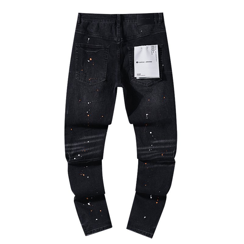 Purple Brand Paint-Splatter Distressed Jeans ¡ª back