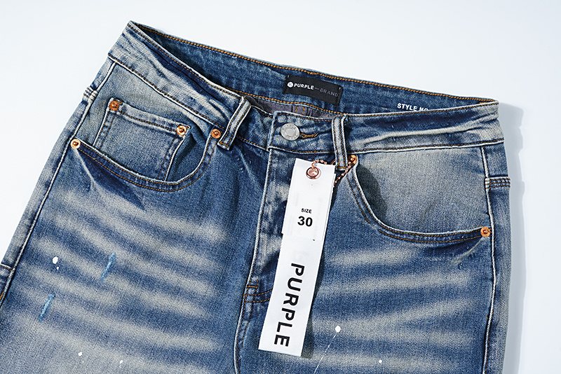 Purple Brand Paint-Splatter Distressed Jeans ¡ª detail