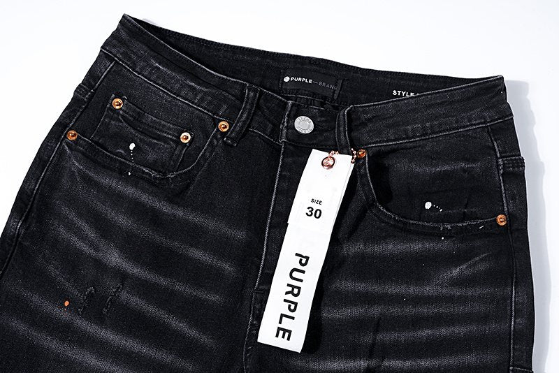 Purple Brand Paint-Splatter Distressed Jeans ¡ª detail