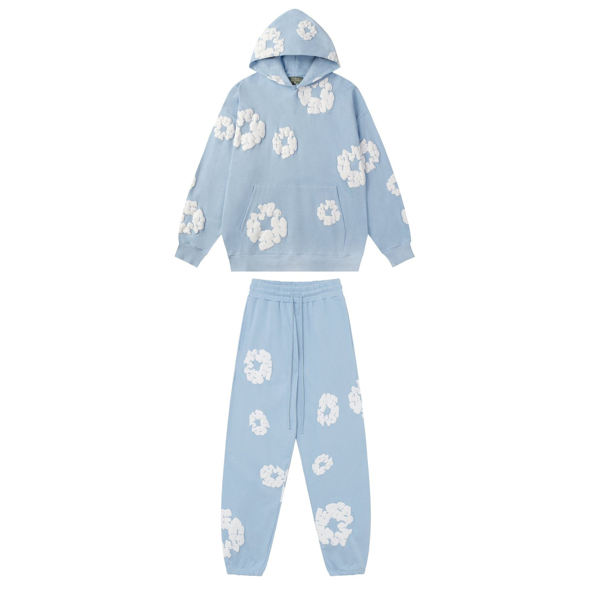 DENIM TEARS Floral Graphic Hoodie & Sweatpants Set ¡ª front