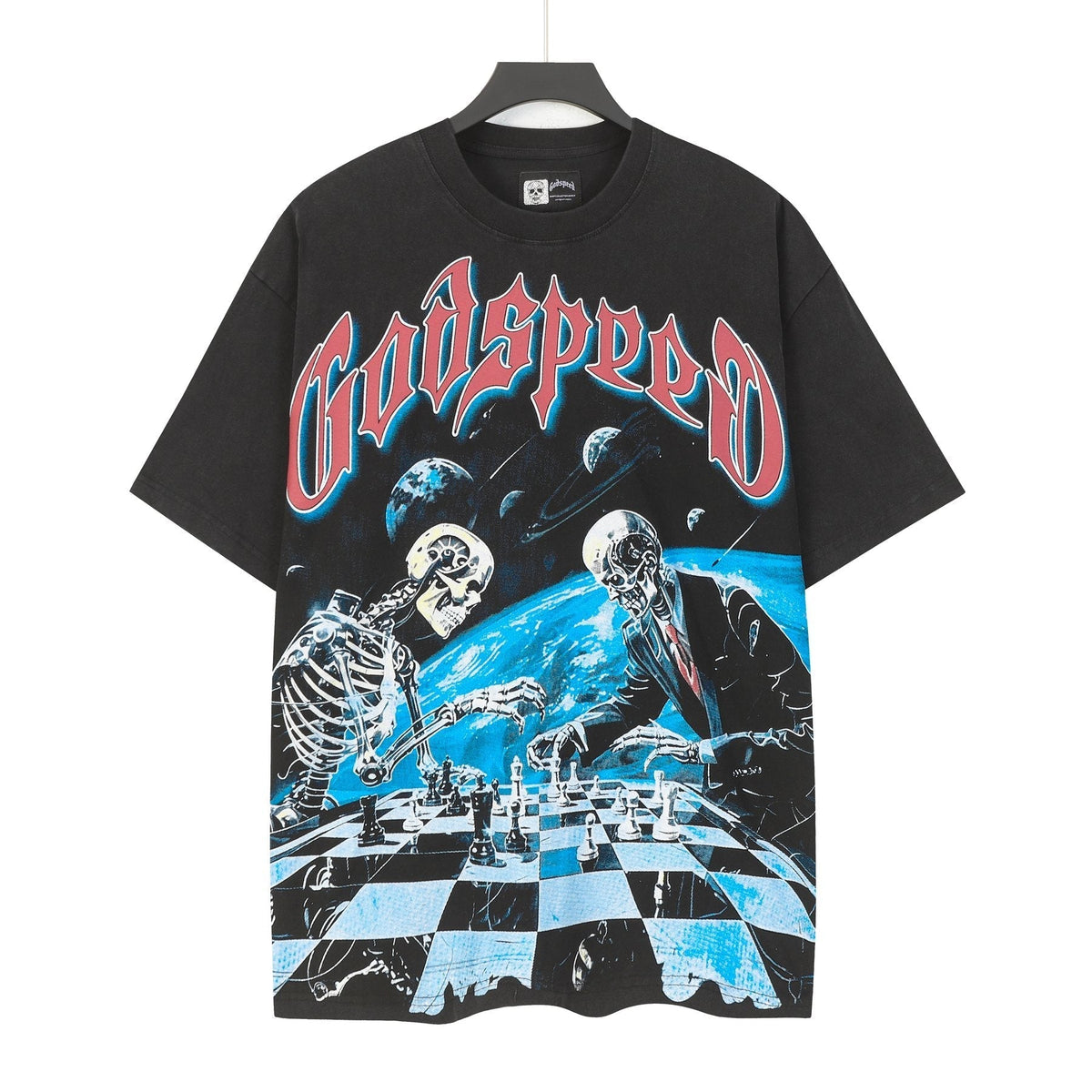 Godspeed Skeleton Chess Graphic T-Shirt ¡ª hero